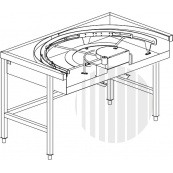 KROMO Stůl rohový 180° mechanizovaný