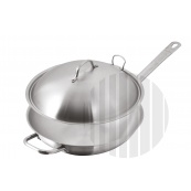 WOK pánev s mřížkou a poklicí