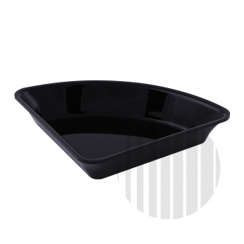 Tác plexi 1/4 kruh 265x 90° x50 černý