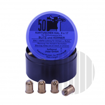 Jateční náboje 9mm 50 ks - modré