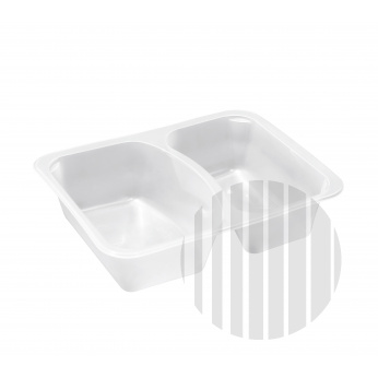 Miska PP zatavovací 2-dílná (227x178x55 mm) transparentní