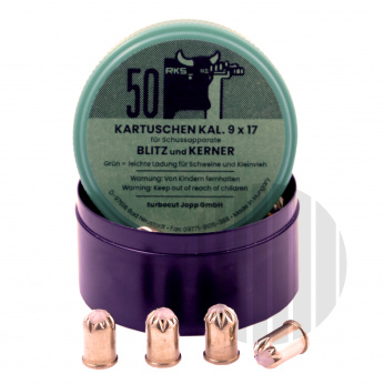 Jateční náboje 9mm 50 ks - zelené