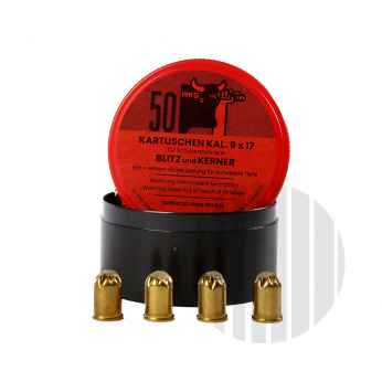 Jateční náboje 9mm 50 ks - červené