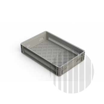 Přepravka BASICLINE 600x400x120mm šedá