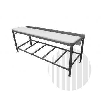 MASO-PROFIT Stůl bourárenský pro třídění 2150x700x850mm, PE deska bílá