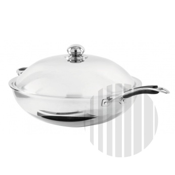 Pánev nerezová WOK s poklicí (Ø 360 mm, 2,75 kg)