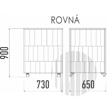 ENOFRIGO s.n.c. Neutrální pracovní modul rovný 650 NE