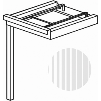 KROMO Stůl automatický rohový 90° 700 x 610 x 900 mm